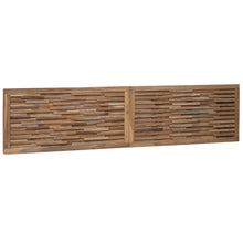 Hoofdbord Wandgemonteerd Naturel 200 cm Massief Teakhout