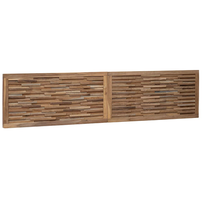 Hoofdbord Wandgemonteerd Naturel 200 cm Massief Teakhout