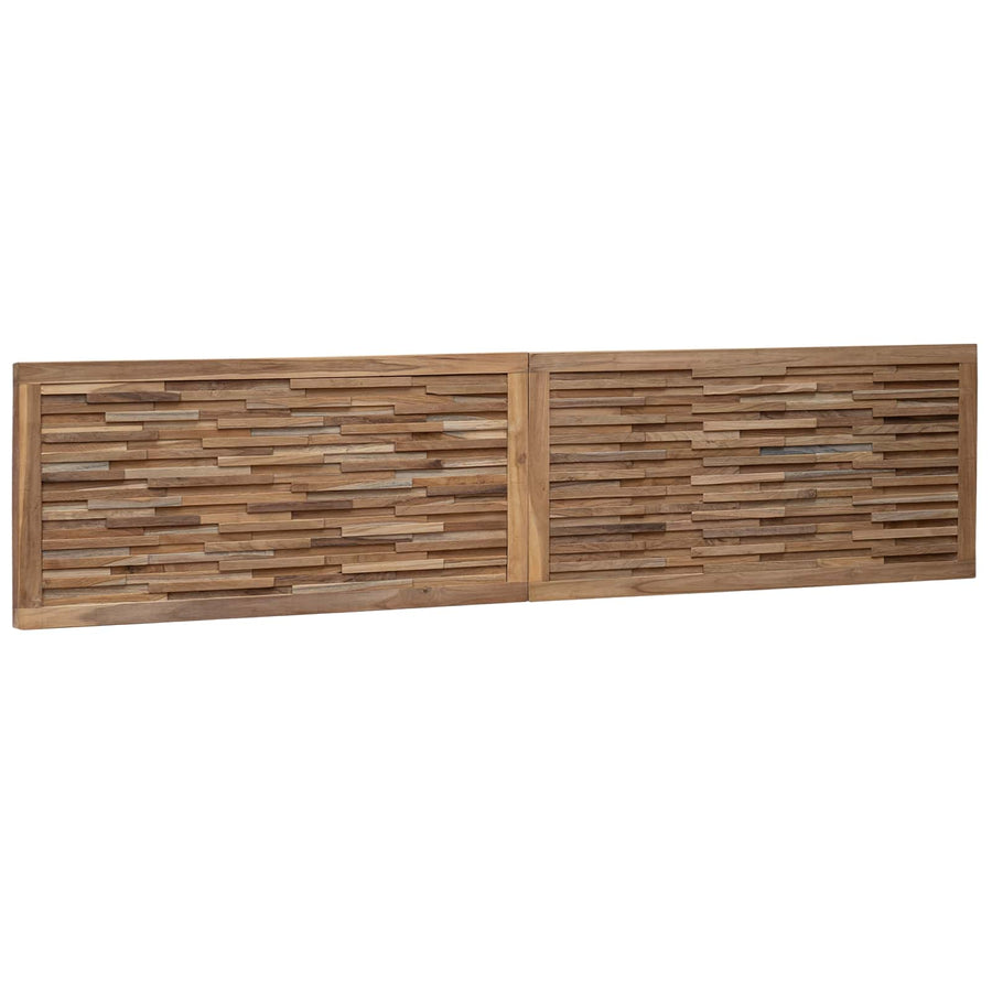 Hoofdbord Wandgemonteerd Naturel 200 cm Massief Teakhout