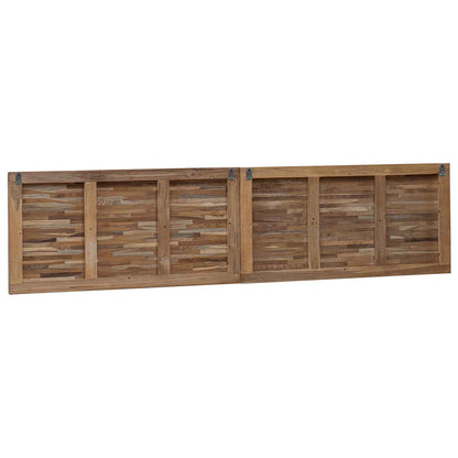 Hoofdbord Wandgemonteerd Naturel 200 cm Massief Teakhout