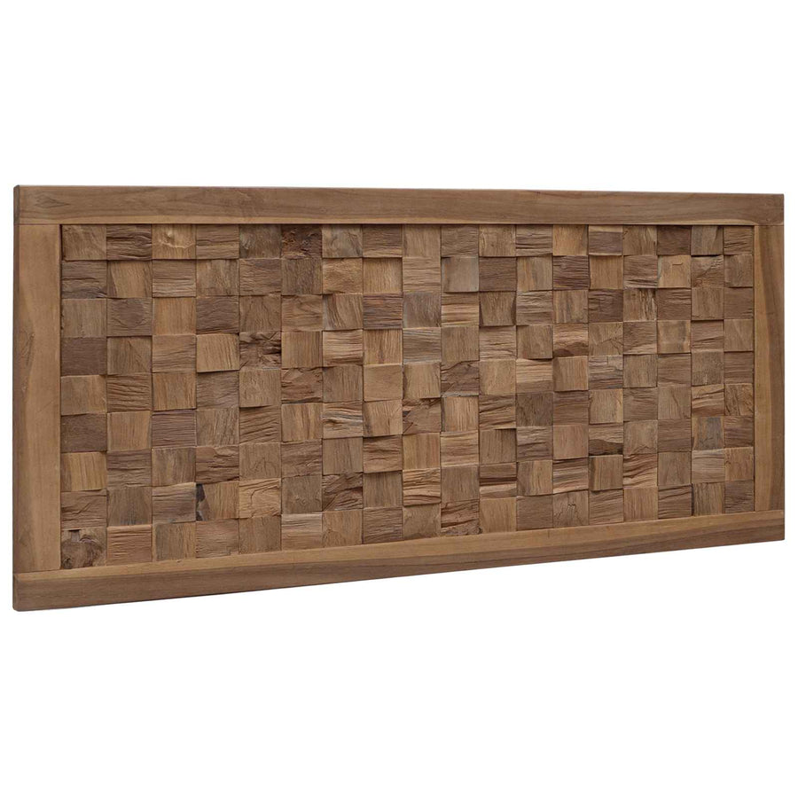 Hoofdbord Wandgemonteerd Naturel 100 cm Massief Teakhout