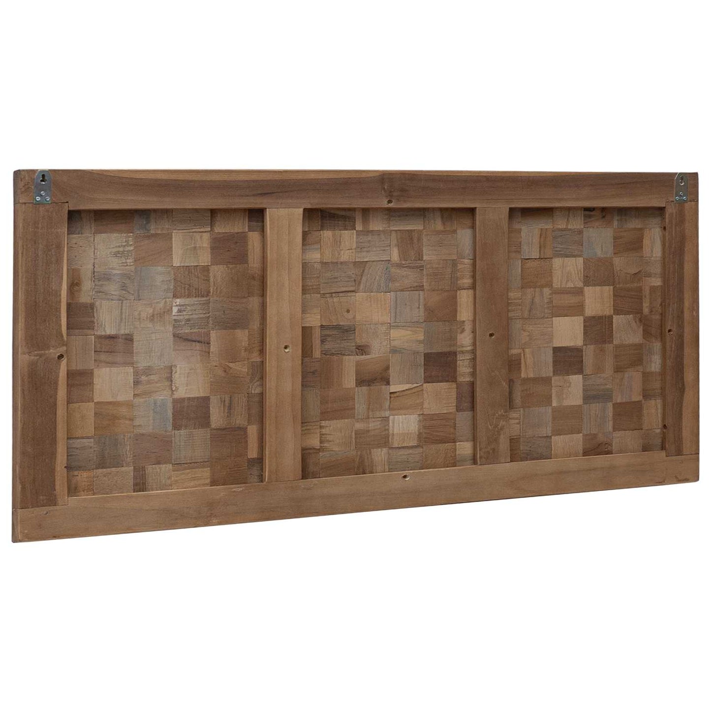 Hoofdbord Wandgemonteerd Naturel 100 cm Massief Teakhout