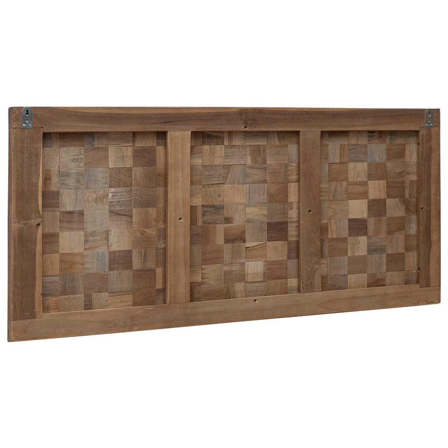 Hoofdbord Wandgemonteerd Naturel 100 cm Massief Teakhout