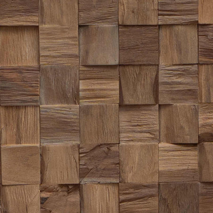 Hoofdbord Wandgemonteerd Naturel 160 cm Massief Teakhout