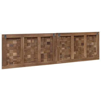 Hoofdbord Wandgemonteerd Naturel 160 cm Massief Teakhout