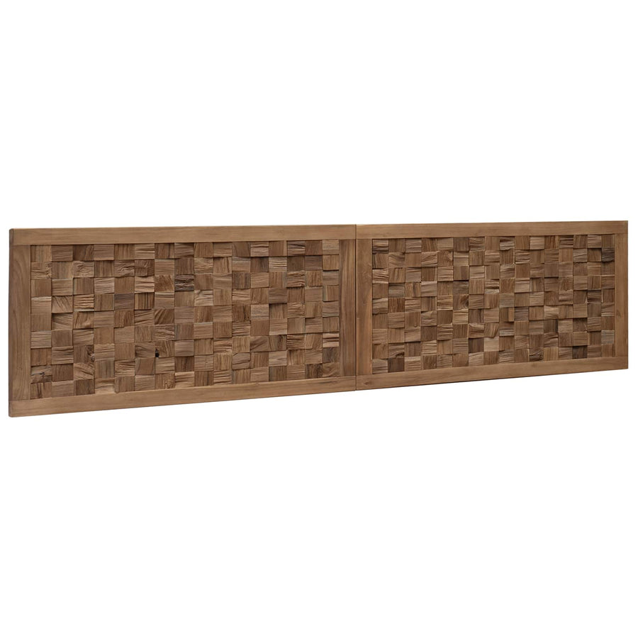 Hoofdbord Wandgemonteerd Naturel 180 cm Massief Teakhout