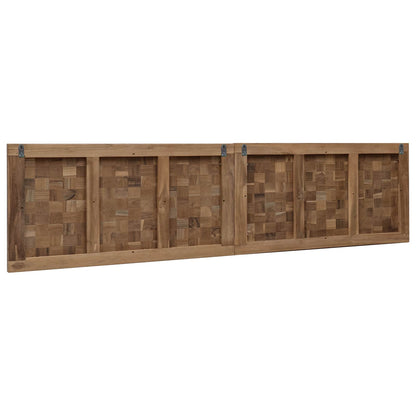 Hoofdbord Wandgemonteerd Naturel 180 cm Massief Teakhout