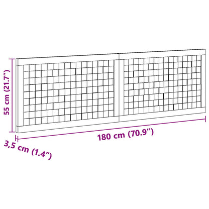 Hoofdbord Wandgemonteerd Naturel 180 cm Massief Teakhout