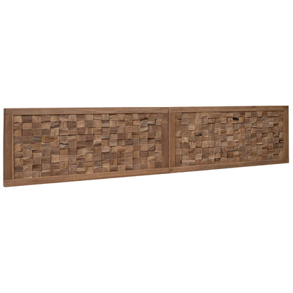 Hoofdbord Wandgemonteerd Naturel 200 cm Massief Teakhout