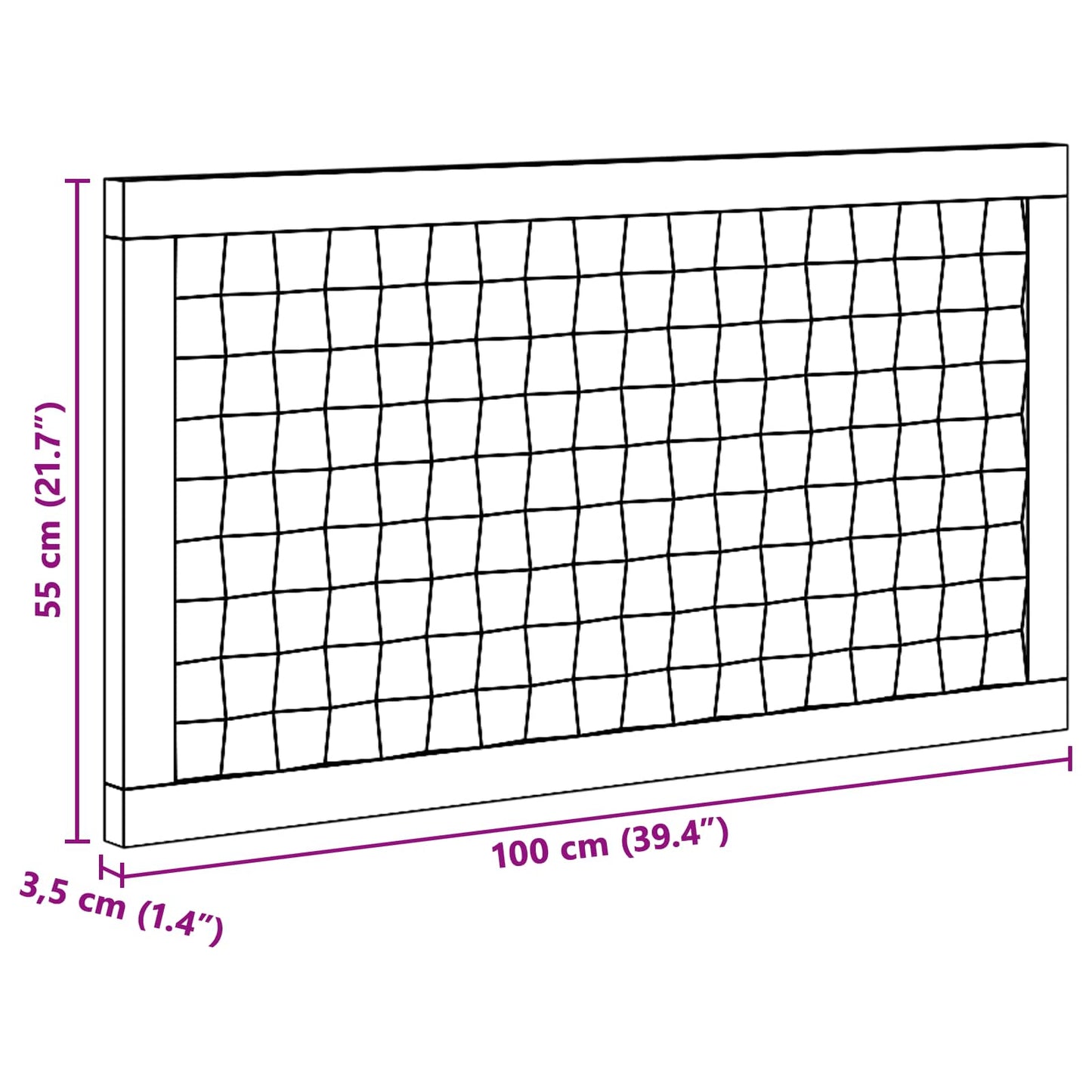 Hoofdbord Naturel Massief Teakhout 100 cm