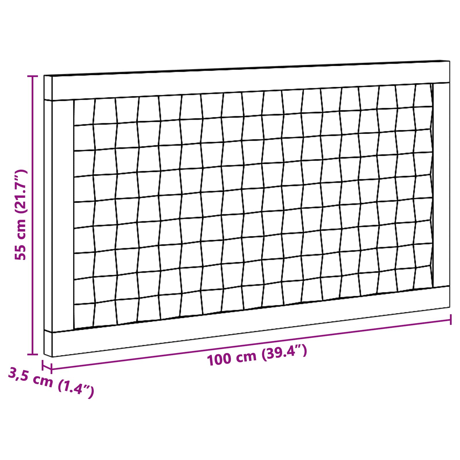 Hoofdbord Naturel Massief Teakhout 100 cm