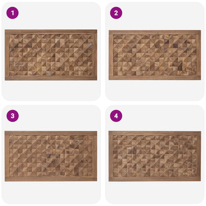 Hoofdbord Naturel Massief Teakhout 100 cm