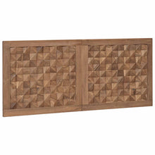 Hoofdbord Wandgemonteerd Naturel 120 cm Massief Teakhout