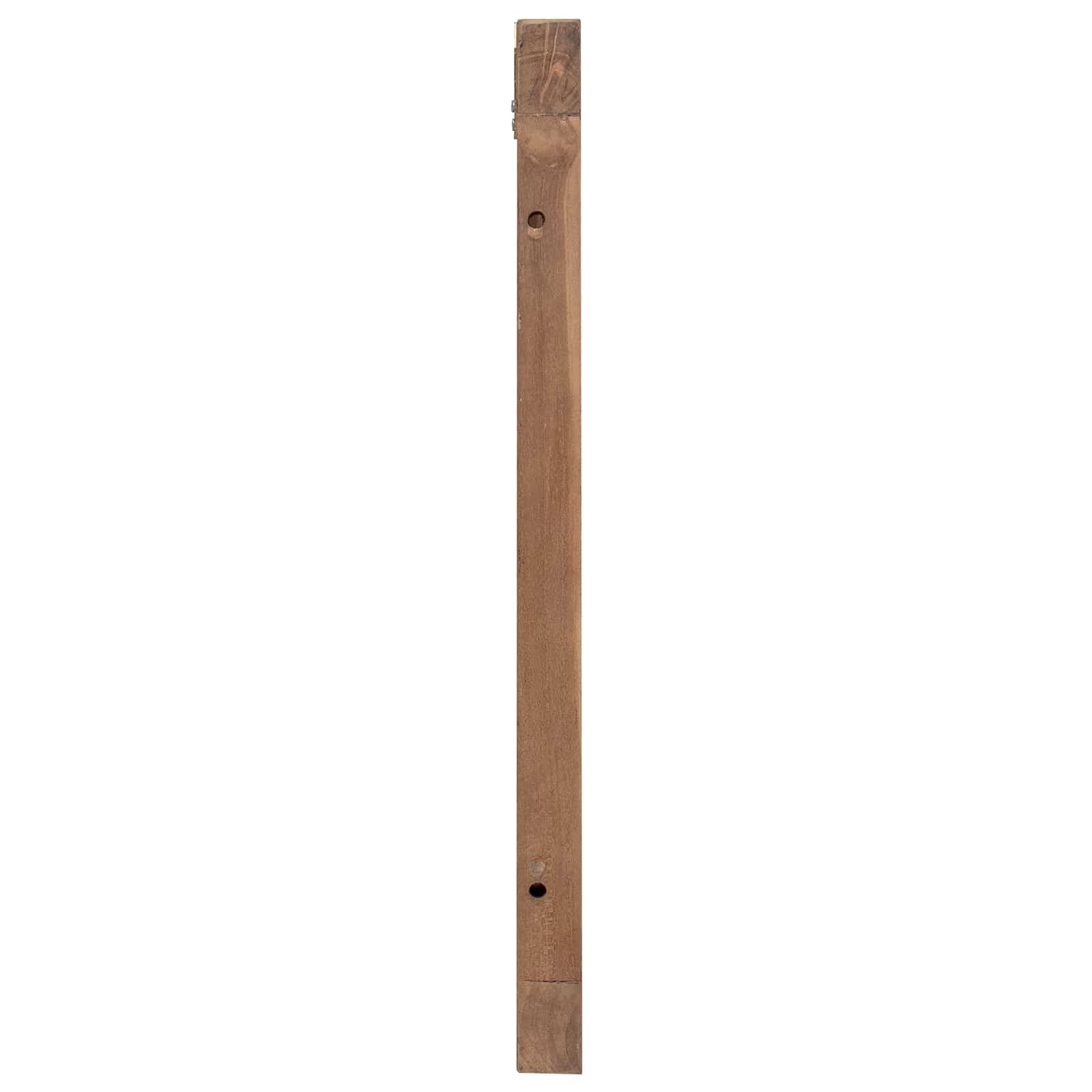Hoofdbord Wandgemonteerd Naturel 120 cm Massief Teakhout