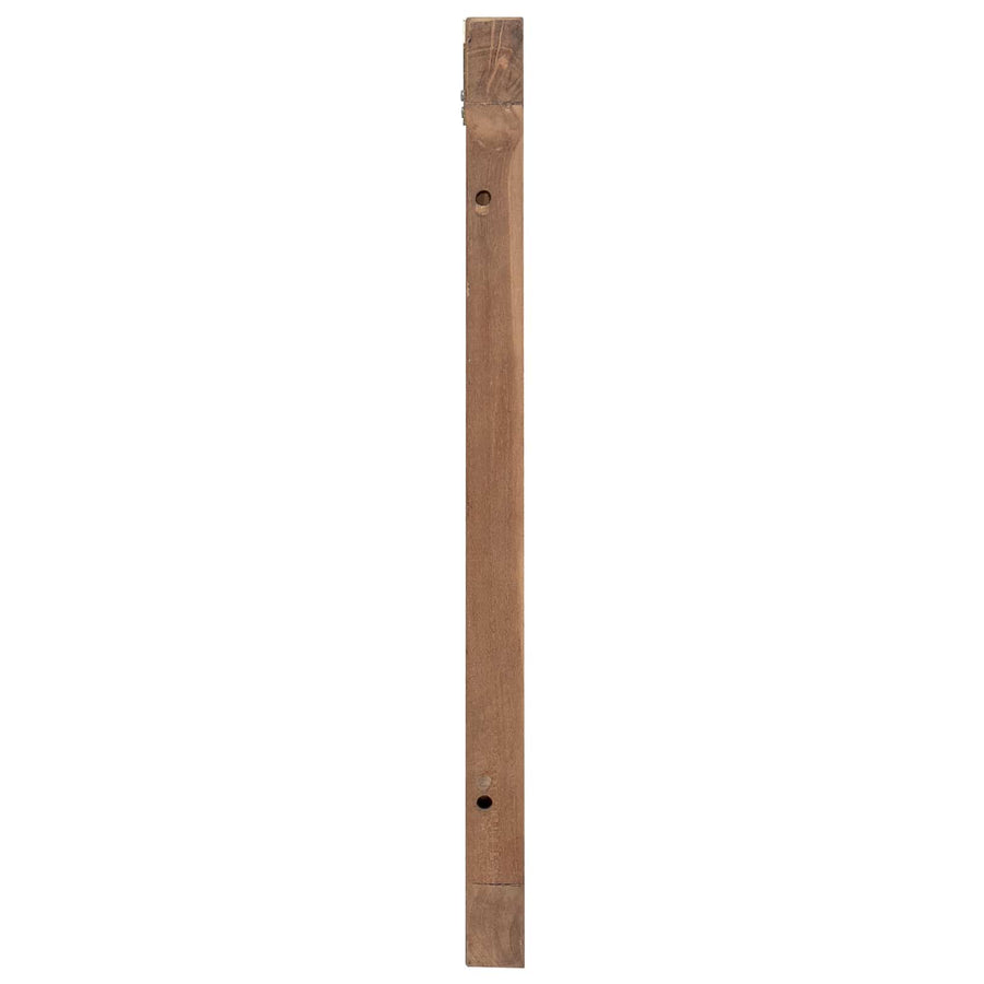Hoofdbord Wandgemonteerd Naturel 120 cm Massief Teakhout
