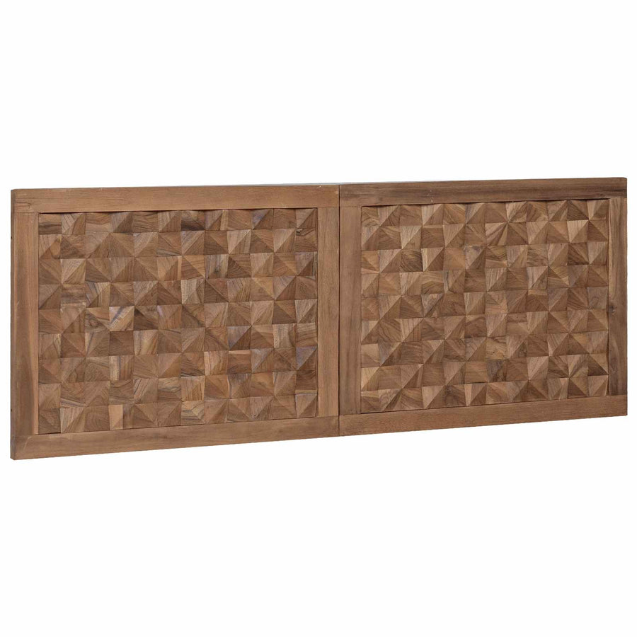 Hoofdbord Naturel Massief Teakhout 140 cm