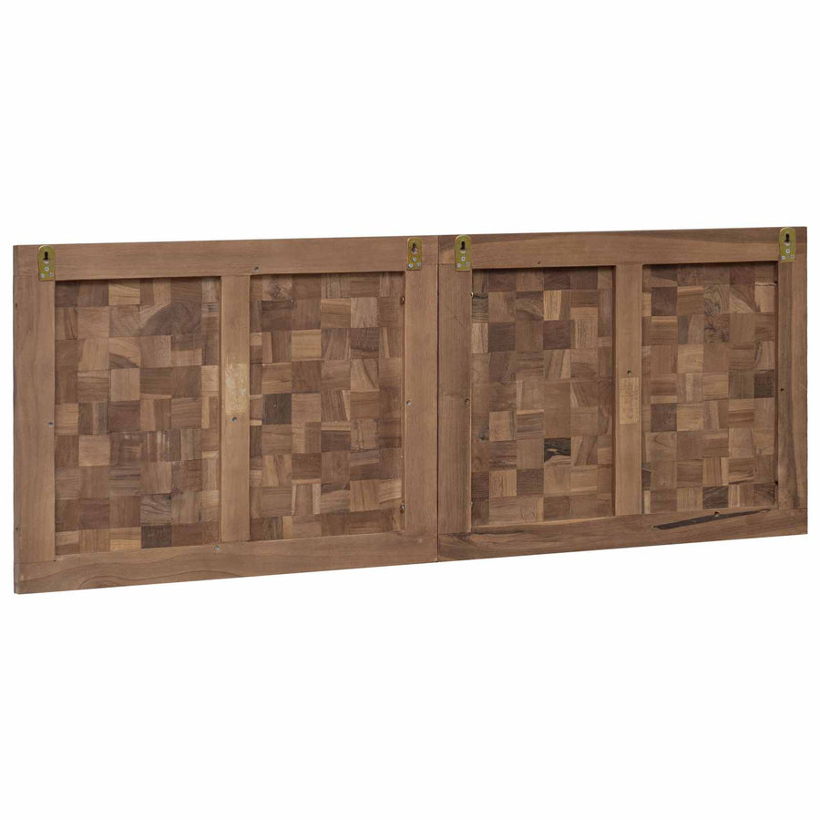 Hoofdbord Naturel Massief Teakhout 140 cm