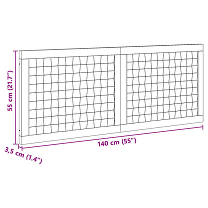Hoofdbord Naturel Massief Teakhout 140 cm
