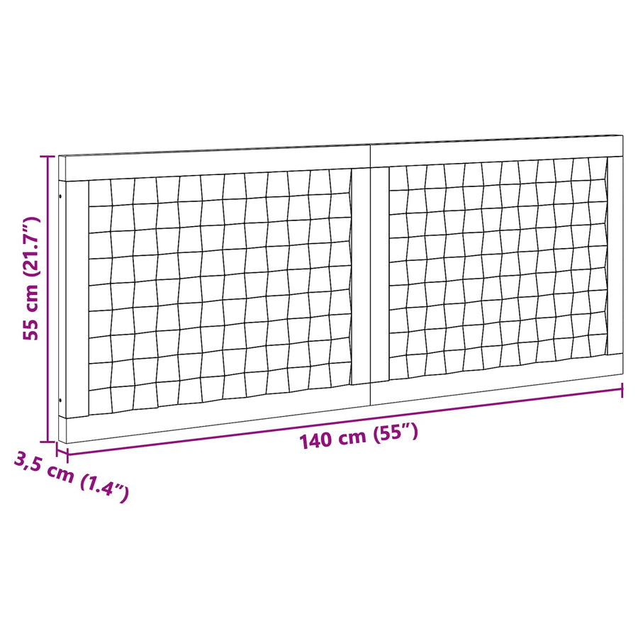 Hoofdbord Naturel Massief Teakhout 140 cm