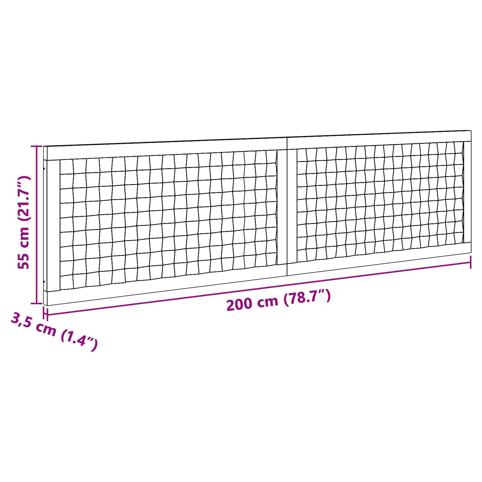 Hoofdbord Naturel Massief Teakhout 200 cm