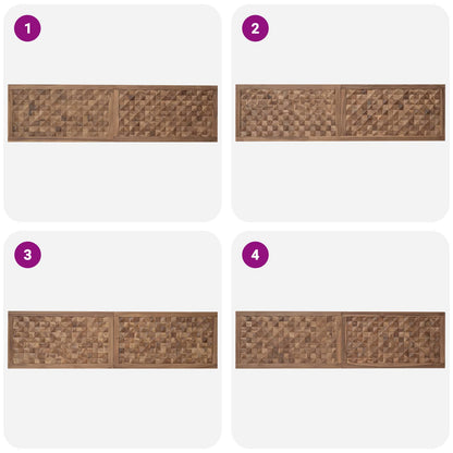 Hoofdbord Naturel Massief Teakhout 200 cm