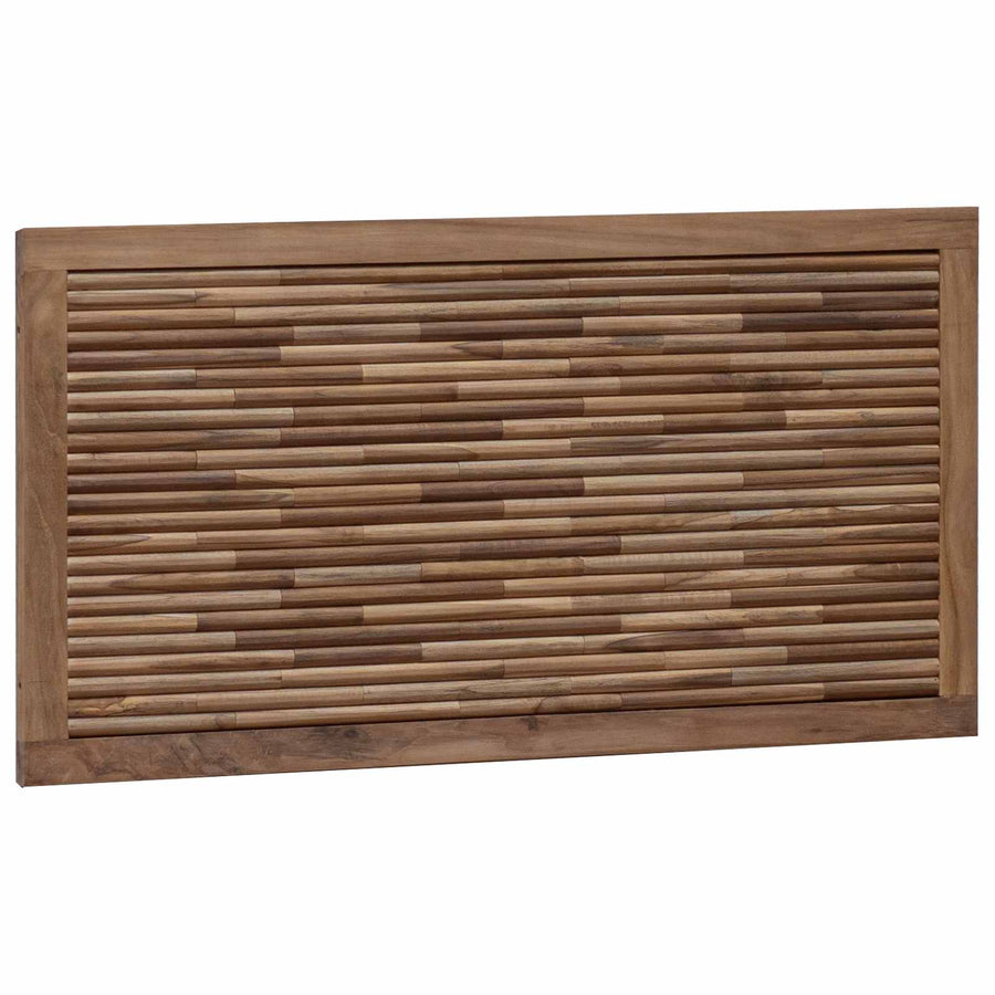 Hoofdbord Wandgemonteerd Naturel 100 cm Massief Teakhout