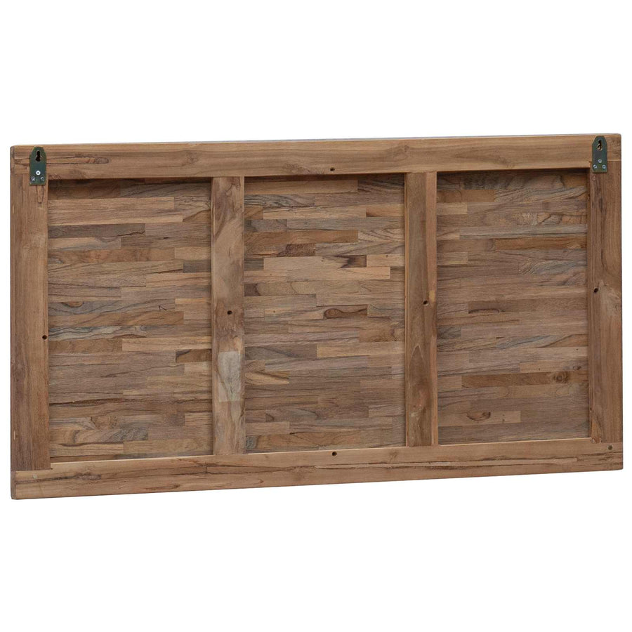 Hoofdbord Wandgemonteerd Naturel 100 cm Massief Teakhout