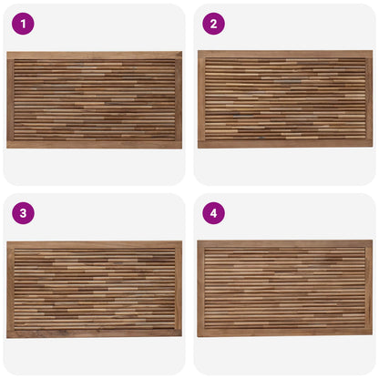 Hoofdbord Wandgemonteerd Naturel 100 cm Massief Teakhout