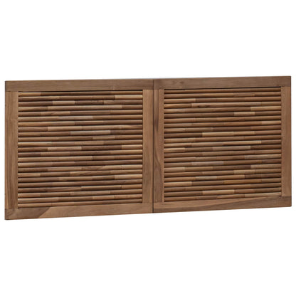 Hoofdbord Wandgemonteerd Naturel 120 cm Massief Teakhout