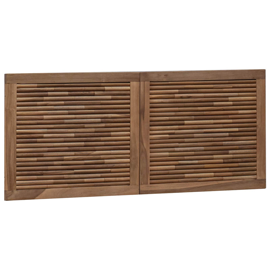 Hoofdbord Wandgemonteerd Naturel 120 cm Massief Teakhout