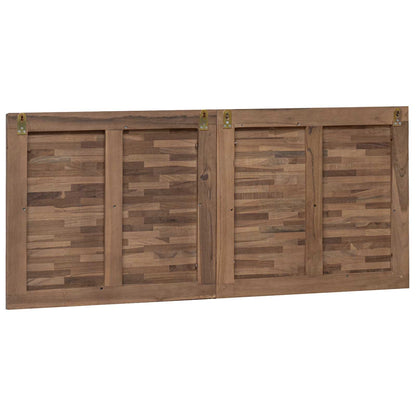 Hoofdbord Wandgemonteerd Naturel 120 cm Massief Teakhout