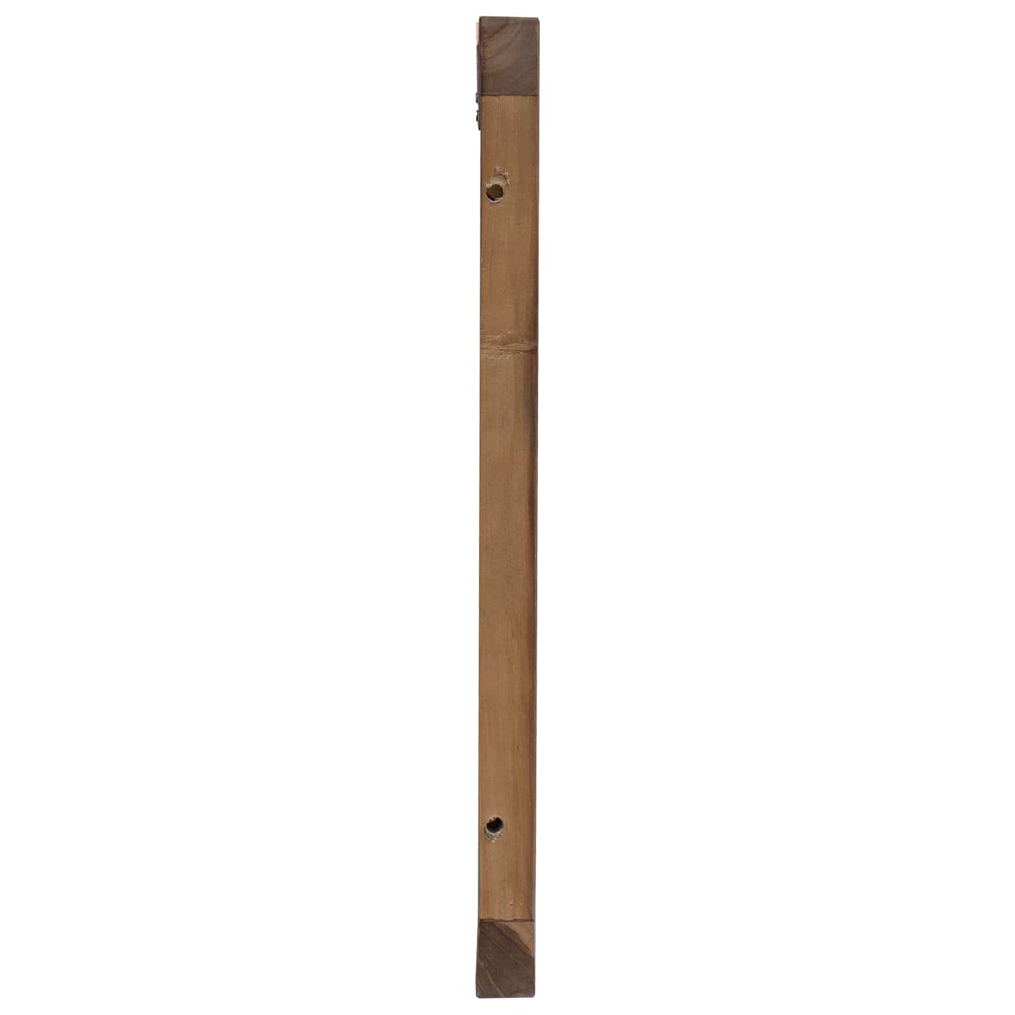 Hoofdbord Wandgemonteerd Naturel 120 cm Massief Teakhout