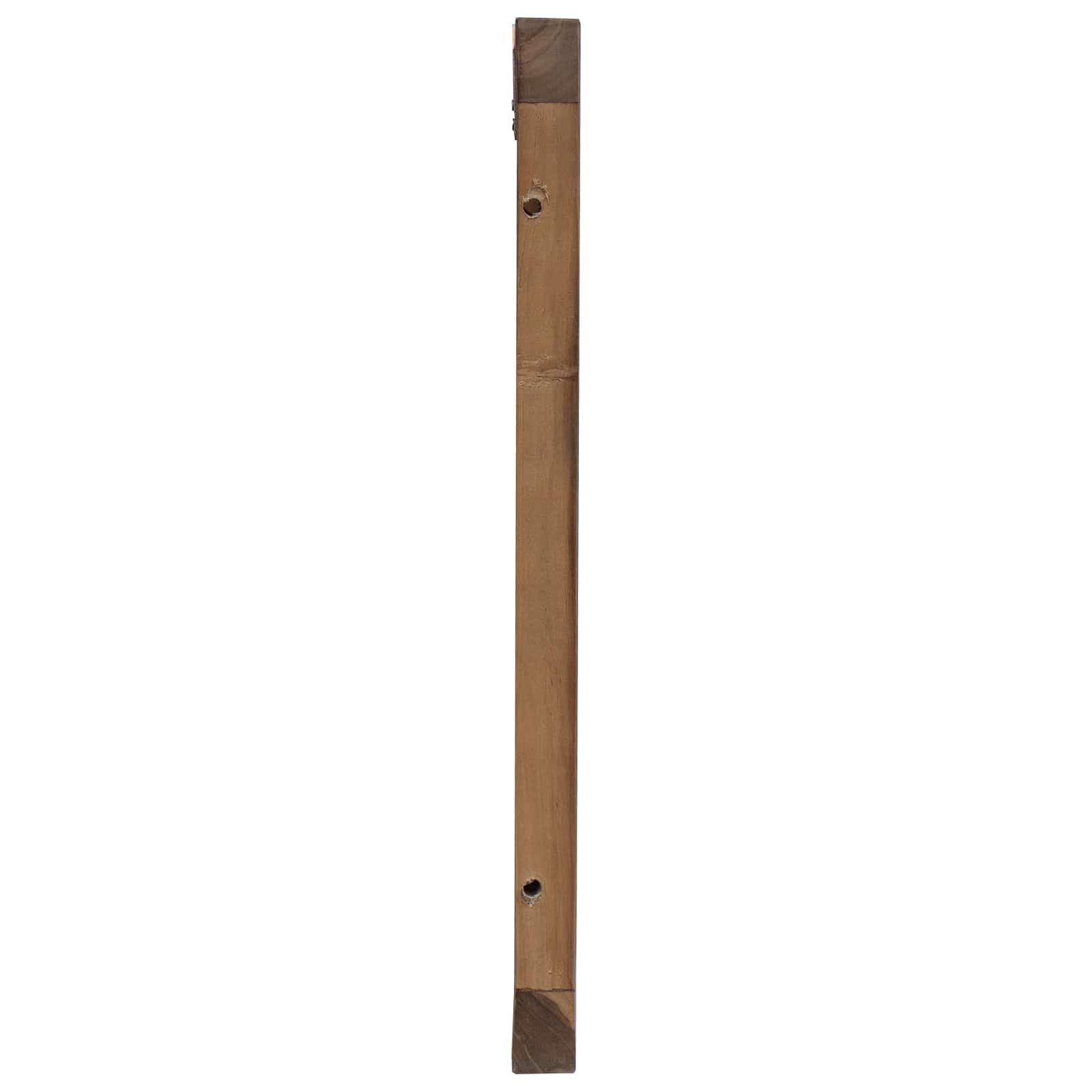 Hoofdbord Wandgemonteerd Naturel 120 cm Massief Teakhout