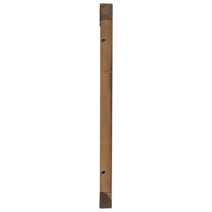 Hoofdbord Wandgemonteerd Naturel 120 cm Massief Teakhout