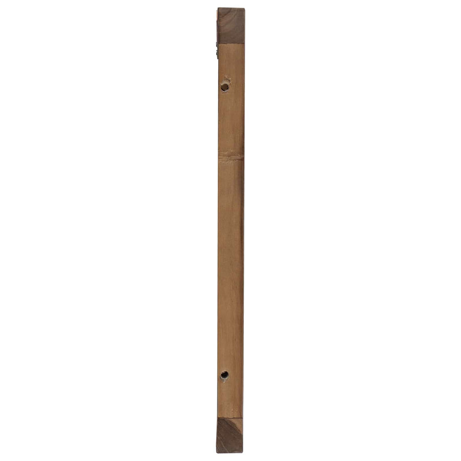 Hoofdbord Wandgemonteerd Naturel 120 cm Massief Teakhout