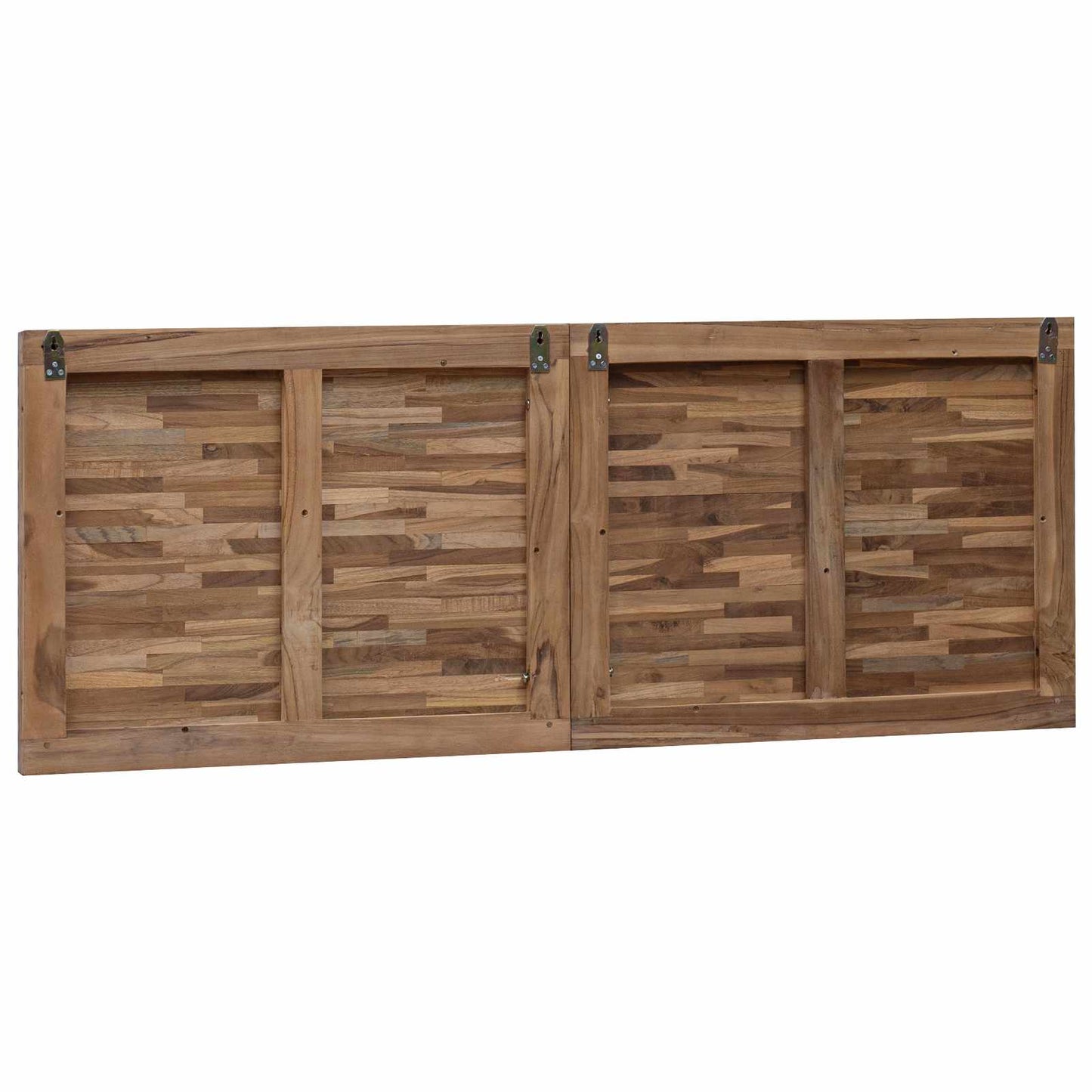 Hoofdbord Wandgemonteerd Naturel 140 cm Massief Teakhout