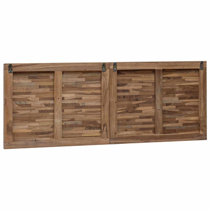 Hoofdbord Wandgemonteerd Naturel 140 cm Massief Teakhout