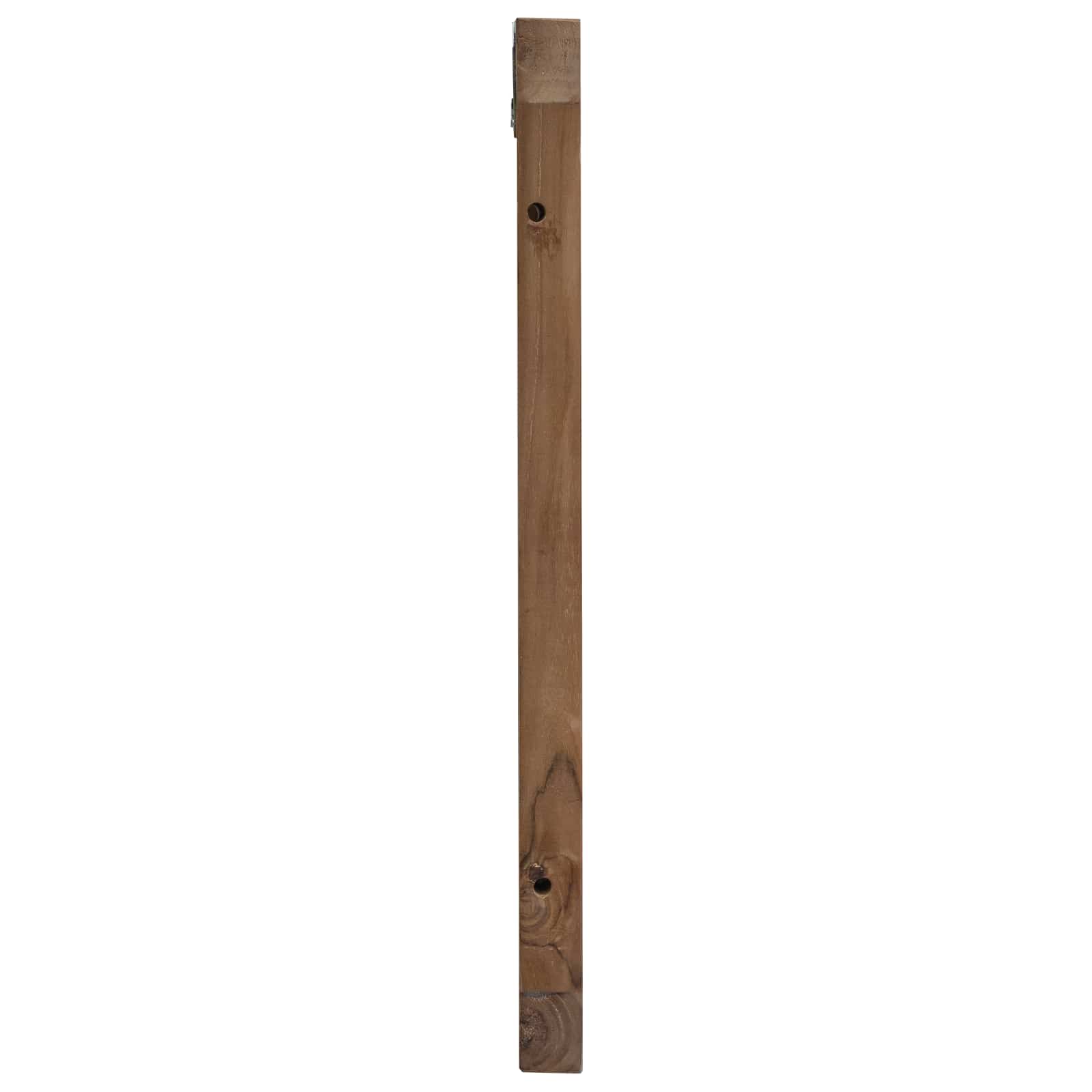 Hoofdbord Wandgemonteerd Naturel 140 cm Massief Teakhout