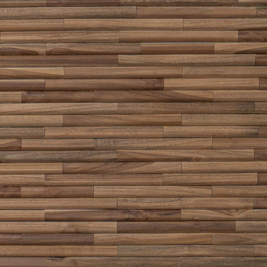 Hoofdbord Wandgemonteerd Naturel 160 cm Massief Teakhout