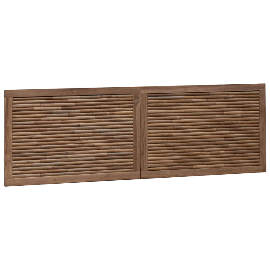 Hoofdbord Wandgemonteerd Naturel 160 cm Massief Teakhout