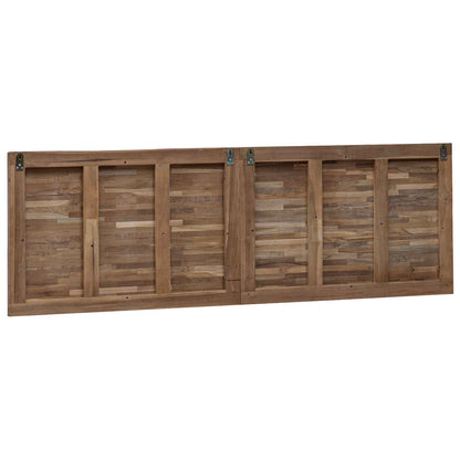 Hoofdbord Wandgemonteerd Naturel 160 cm Massief Teakhout