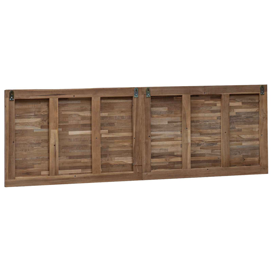 Hoofdbord Wandgemonteerd Naturel 160 cm Massief Teakhout