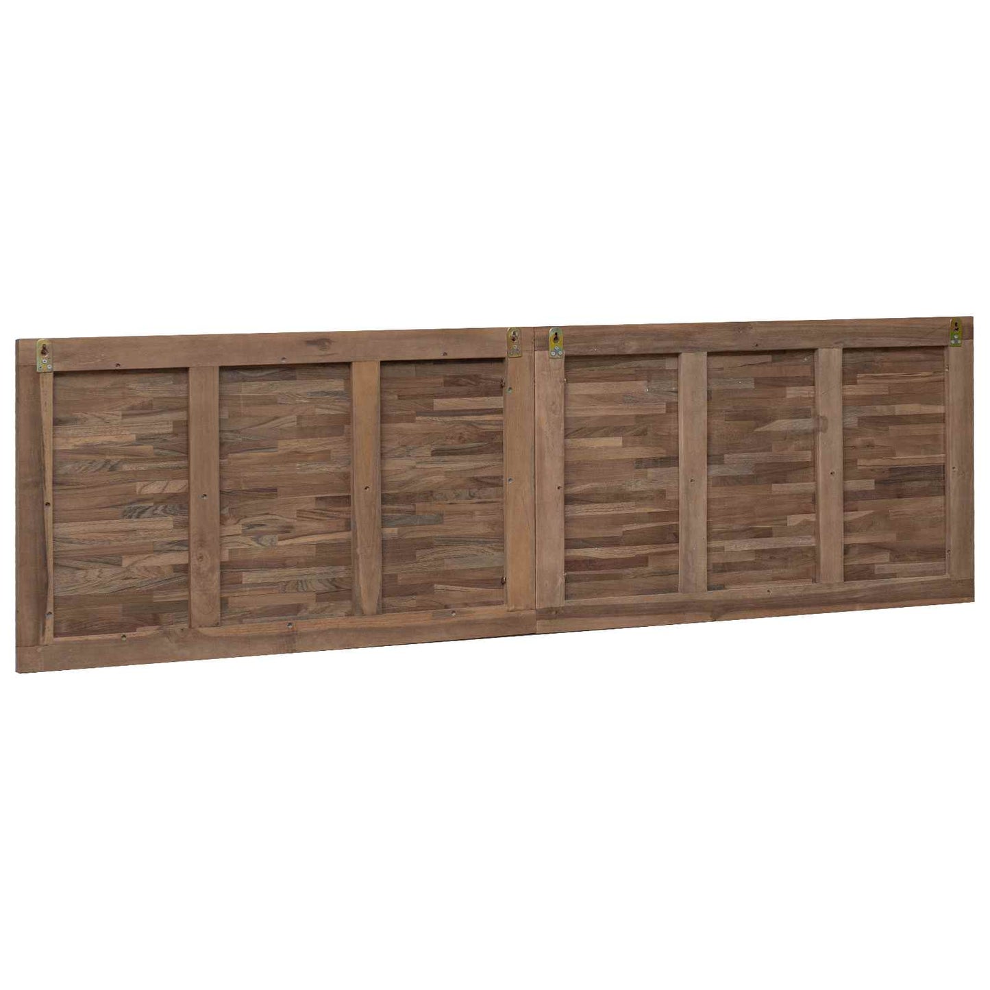 Hoofdbord Wandgemonteerd Naturel 180 cm Massief Teakhout