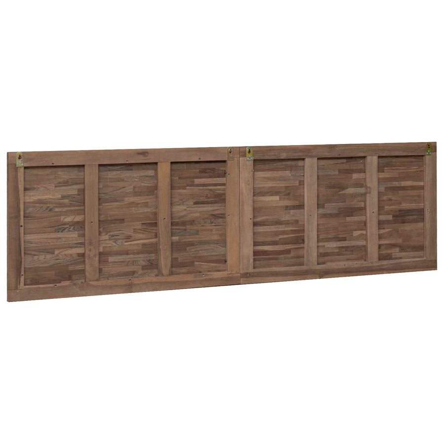 Hoofdbord Wandgemonteerd Naturel 180 cm Massief Teakhout