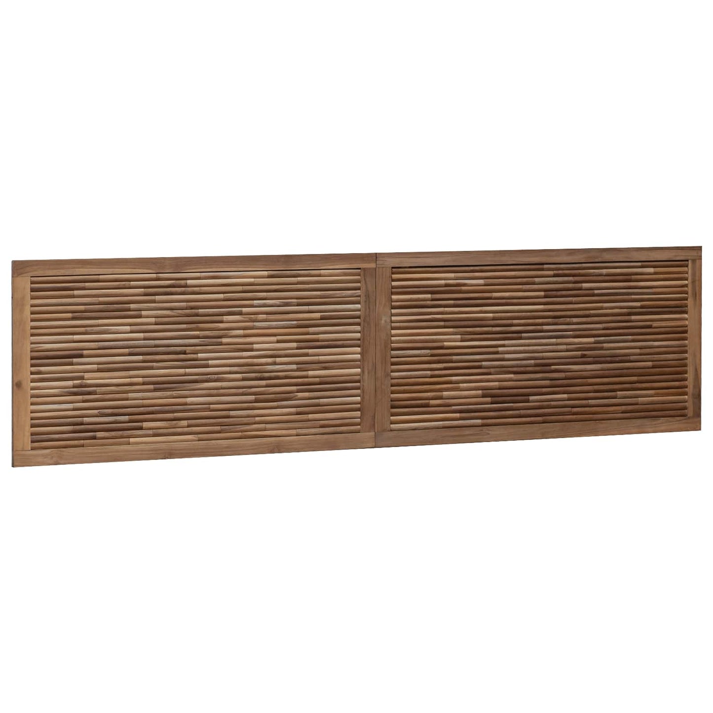 Hoofdbord Wandgemonteerd Naturel 200 cm Massief Teakhout