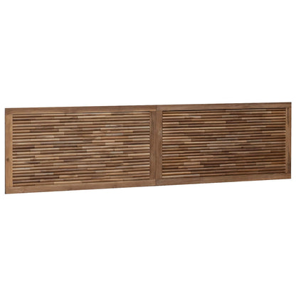 Hoofdbord Wandgemonteerd Naturel 200 cm Massief Teakhout