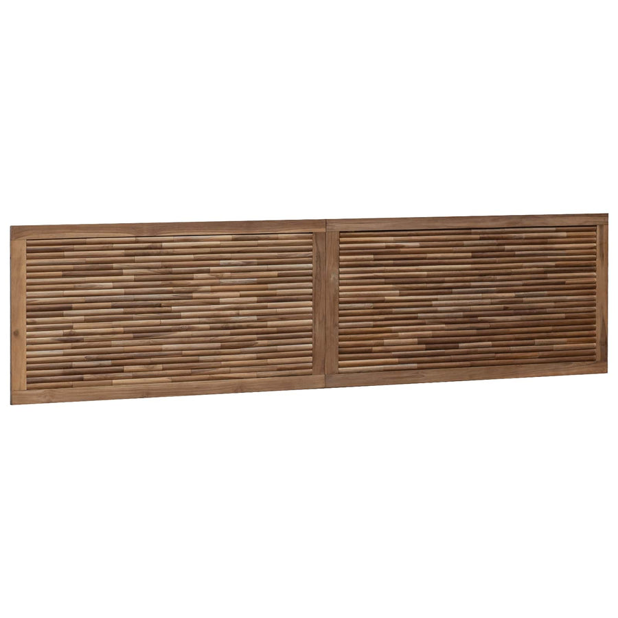 Hoofdbord Wandgemonteerd Naturel 200 cm Massief Teakhout