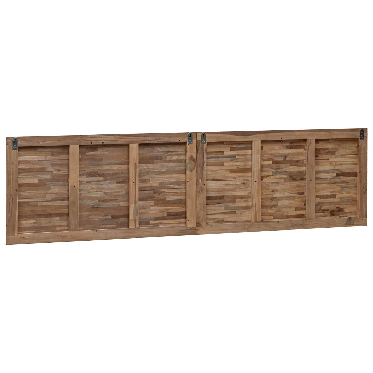 Hoofdbord Wandgemonteerd Naturel 200 cm Massief Teakhout