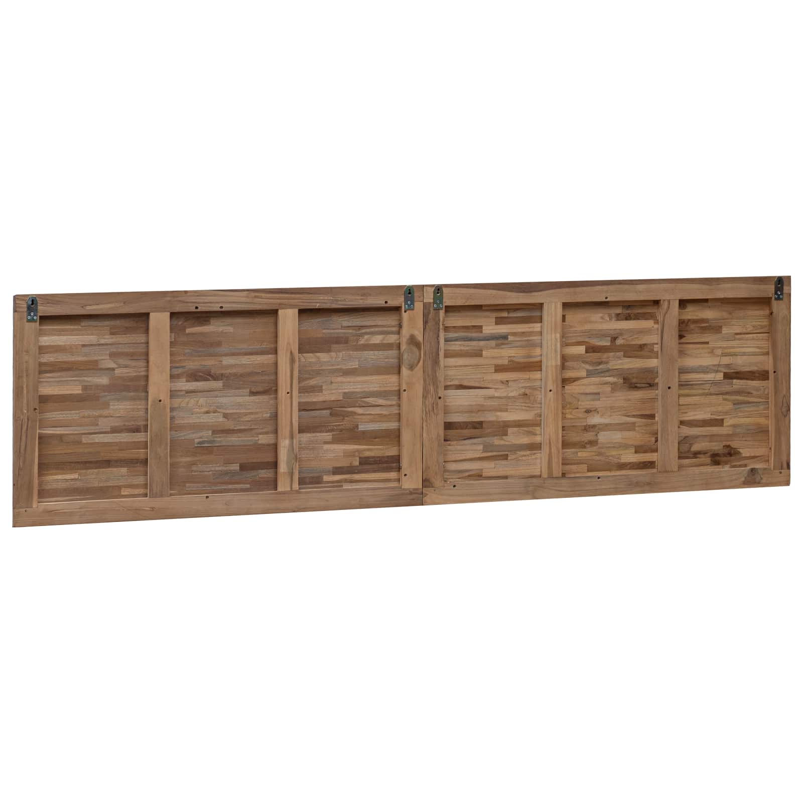 Hoofdbord Wandgemonteerd Naturel 200 cm Massief Teakhout
