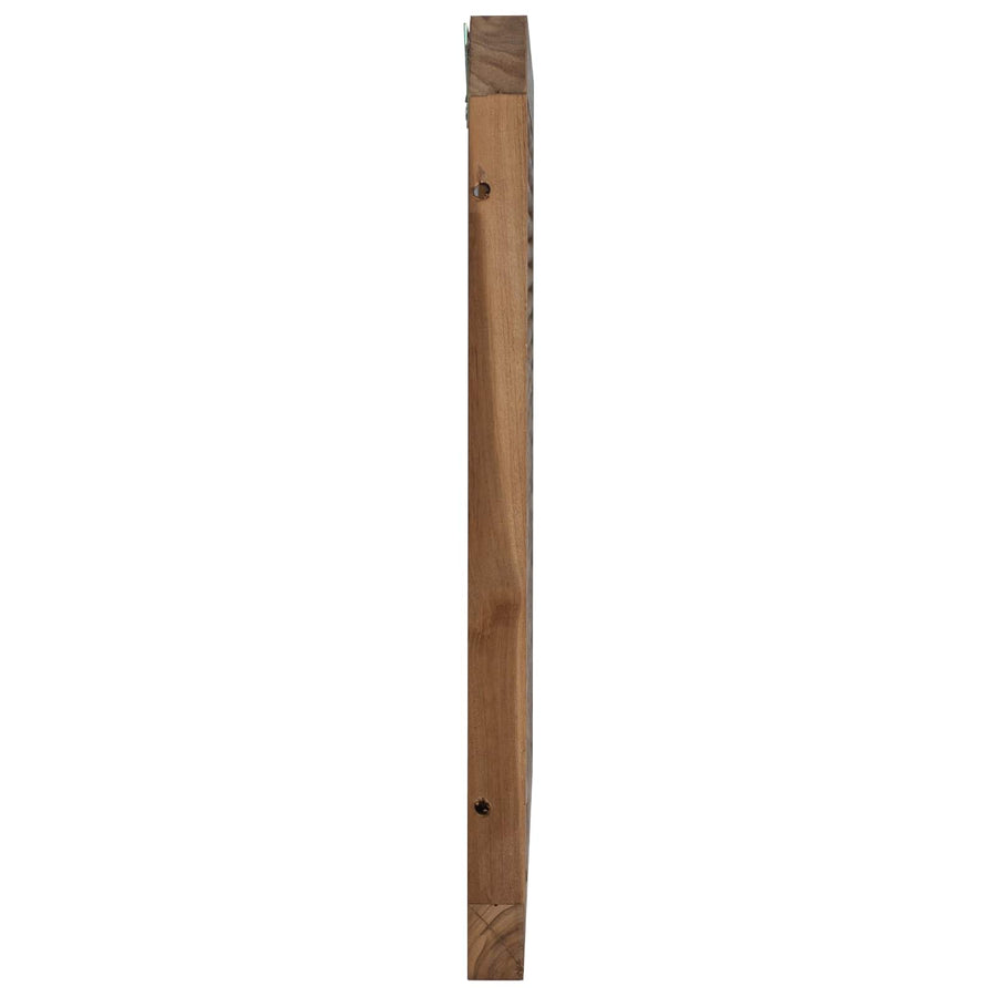 Hoofdbord Wandgemonteerd Naturel 200 cm Massief Teakhout